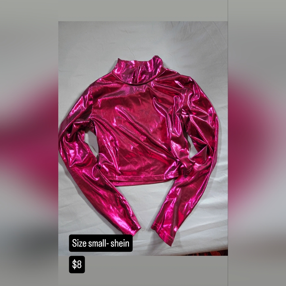 Shein Women's Pink Long Sleeve Top